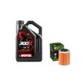 Pack 4L d'huile MOTUL 300V 10W-40 + Filtre a huile offert HF152 0
