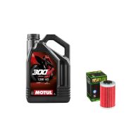 Pack 4L d'huile MOTUL 300V 10W-40 + Filtre a huile offert HF155
