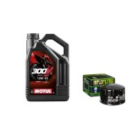 Pack 4L d'huile MOTUL 300V 10W-40 + Filtre a huile offert HF164