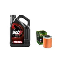 Pack 4L d'huile MOTUL 300V 10W-50 + Filtre a huile offert HF152