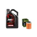 Pack 4L d'huile MOTUL 300V 10W-50 + Filtre a huile offert HF152 0