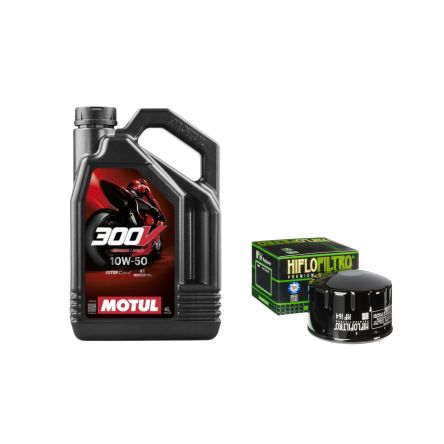 Pack 4L d'huile MOTUL 300V 10W-50 + Filtre a huile offert HF164
