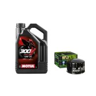 Pack 4L d'huile MOTUL 300V 10W-50 + Filtre a huile offert HF164