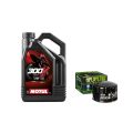 Pack 4L d'huile MOTUL 300V 10W-50 + Filtre a huile offert HF164 0