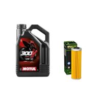 Pack 4L d'huile MOTUL 300V 10W-50 + Filtre a huile offert HF650