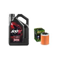 Pack 4L d'huile MOTUL 300V 15W-50 + Filtre a huile HF152 offert