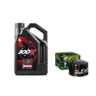 Pack 4L d'huile MOTUL 300V 15W-50 + Filtre a huile HF164 offert