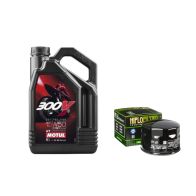 Pack 4L d'huile MOTUL 300V 15W-50 + Filtre a huile HF565 offert