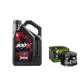 Pack 4L d'huile MOTUL 300V 15W-50 + Filtre a huile HF565 offert 0