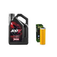 Pack 4L d'huile MOTUL 300V 15W-50 + Filtre a huile HF650 offert