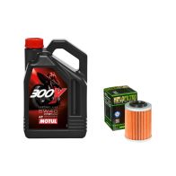 Pack 4L d'huile MOTUL 300V 5W-40 + Filtre a huile HF152 offert