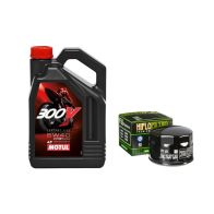 Pack 4L d'huile MOTUL 300V 5W-40 + Filtre a huile HF565 offert