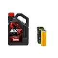 Pack 4L d'huile MOTUL 300V 5W-40 + Filtre a huile HF650 offert 0
