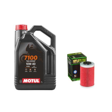Pack 4L d'huile MOTUL 7100 10W-40 + Filtre a huile offert HF155
