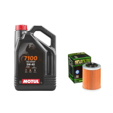 Pack 4L d'huile MOTUL 7100 5W-40 + Filtre a huile offert HF152
