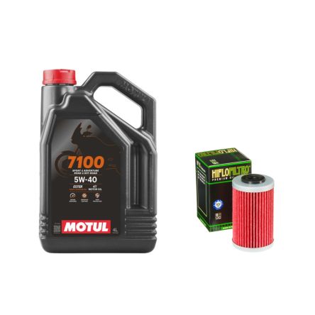Pack 4L d'huile MOTUL 7100 5W-40 + Filtre a huile offert HF155