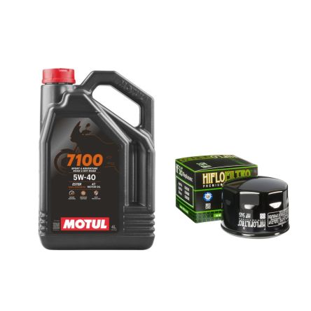 Pack 4L d'huile MOTUL 7100 5W-40 + Filtre a huile offert HF565