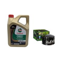 Pack 4L d'huile Castrol Power 1 Ultimate 10W-50 + Filtre a huile HF164 offert