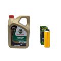 Pack 4L d'huile Castrol Power 1 Ultimate 10W-50 + Filtre a huile HF650 offert 0