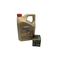 Pack 4L d'huile Castrol Power 1 10W-40 + Filtre a huile Hiflofiltro Racing HF205RC
