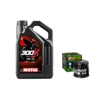 Pack 4L d'huile MOTUL 300V 0W-30 + Filtre a huile HF205 offert