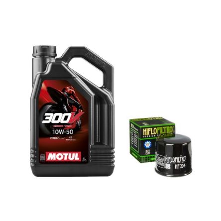 Pack 4L d'huile MOTUL 300V 10W-50 + Filtre a huile offert HF205