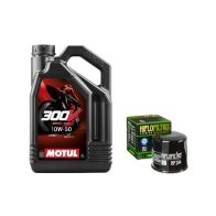 Pack 4L d'huile MOTUL 300V 10W-50 + Filtre a huile offert HF205
