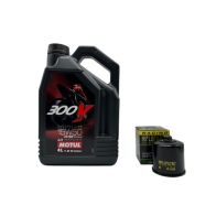 Pack 4L d'huile MOTUL 300V 15W-50 + Filtre a huile Hiflofiltro Racing HF205RC