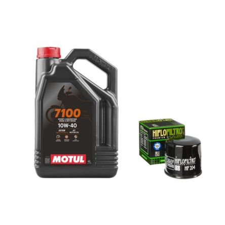 Pack 4L d'huile MOTUL 7100 10W-40 + Filtre a huile offert HF205