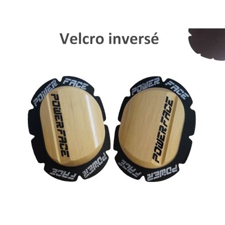 Sliders de genoux bois Power Face avec velcro inversé couleur au choix
