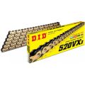 Chaîne de transmission D.I.D 520 VX3 Or/Noir 0