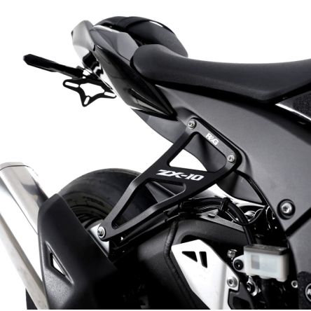 Kit de support d'échappement R&G et obturateur de repose pieds pour Kawasaki ZX-10R 11- 26 et ZX-10RR 21-26