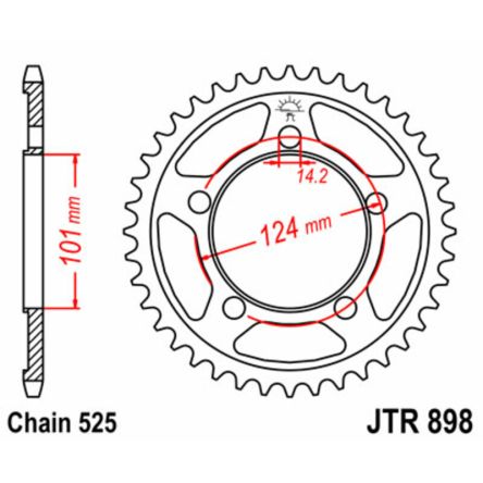 DESTOCKAGE - Couronne JT SPROCKETS acier standard - 525 - 41 Dents