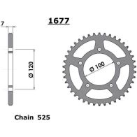 DESTOCKAGE - Couronne en acier noir pas 525 avec 45 maillons France Equipement pour Aprilia
