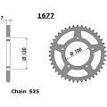 DESTOCKAGE - Couronne en acier noir pas 525 avec 45 maillons France Equipement pour Aprilia 0